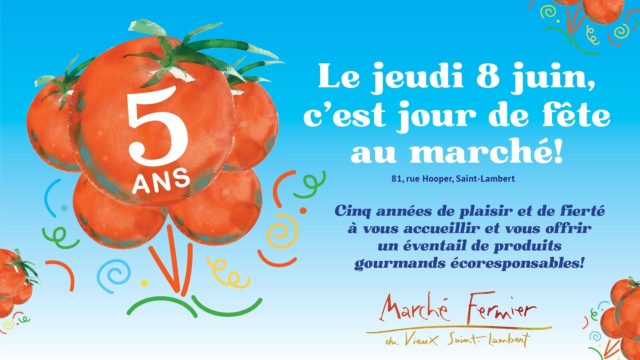 5 years! Thursday, June 5, It's a day of celebration at the farmers' market!