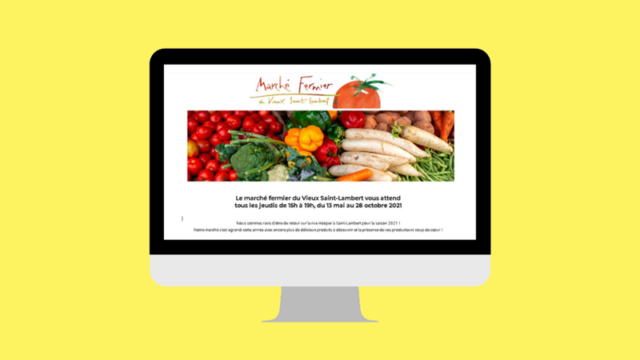 Un site web pour le marché fermier du vieux Saint-Lambert!