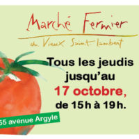 Les jeudis jusqu'au 17 octobre, profitez de votre Marché fermier!