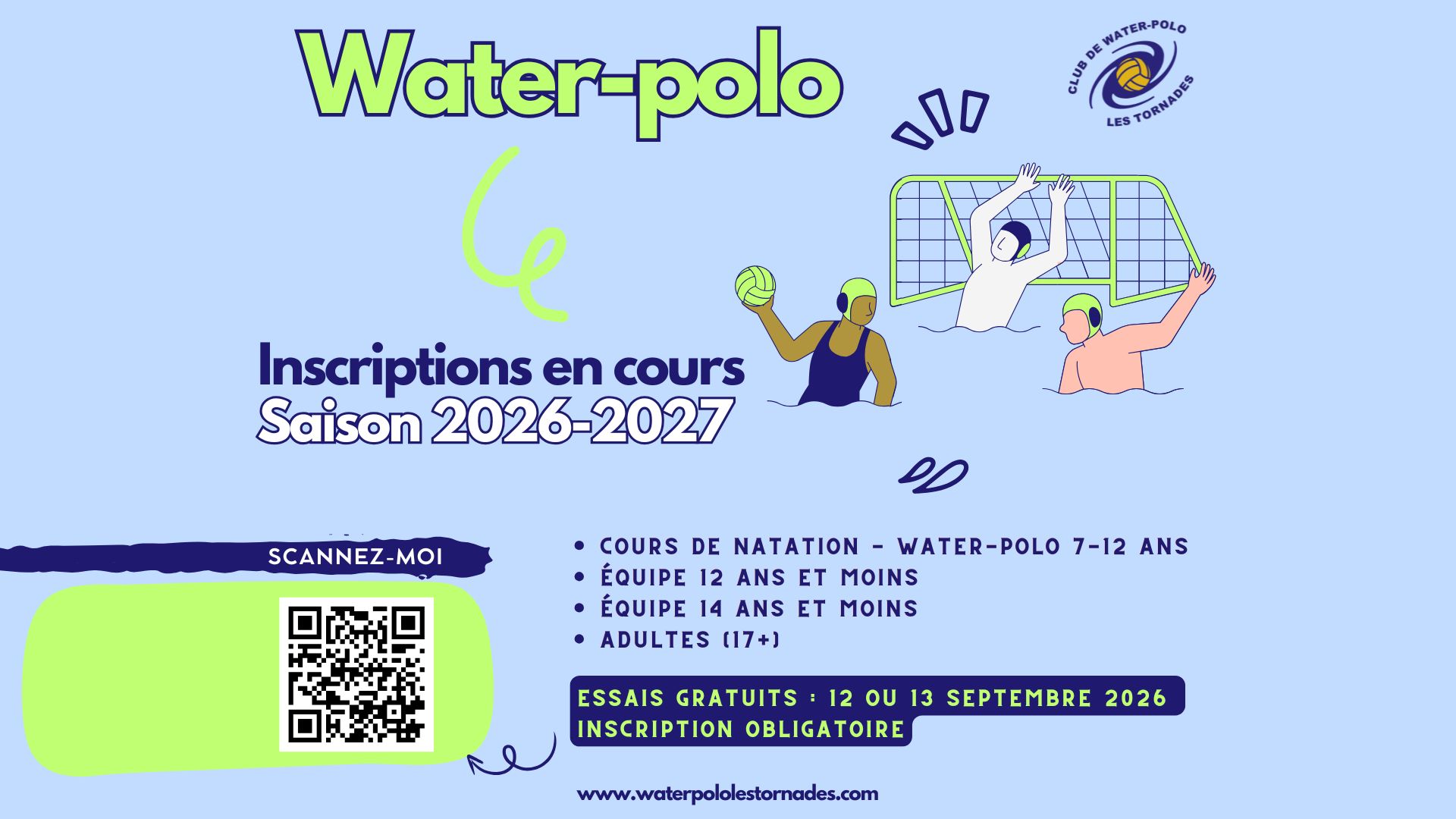 Inscriptions à la session d&rsquo;automne du Club de water-polo
